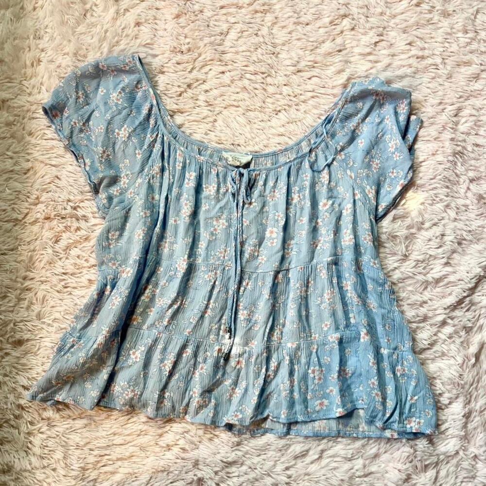 Delicate Floral Fairy Core Soft Girl Coquette Romantic Feminine Sweet Tiered Top